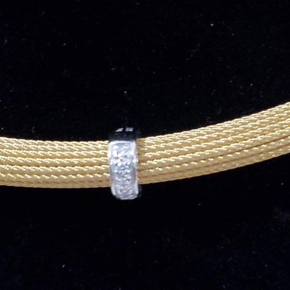 ALOR Rare Multi-Strand Cable Necklace 18 Karat Yellow Gold - - Picture 4 of 10